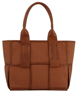 Fashion Woven Luxury Designer Tote Bag D-0732 BROWN